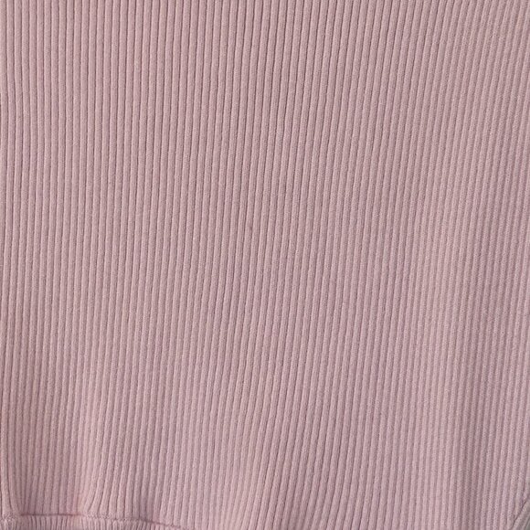 Wilfred Ribbed Baby Pink Cut-out Knit Mini Dress - Picture 12 of 14